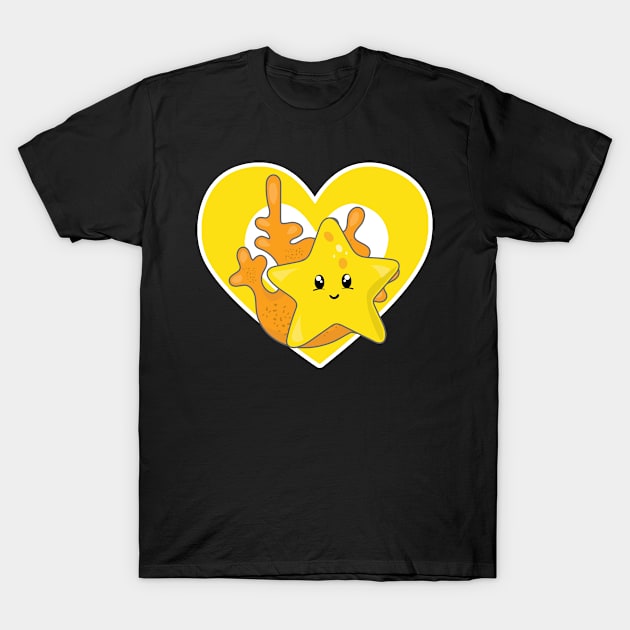 Cute Starfish Heart for Starfish Lovers T-Shirt by HeartsandFlags